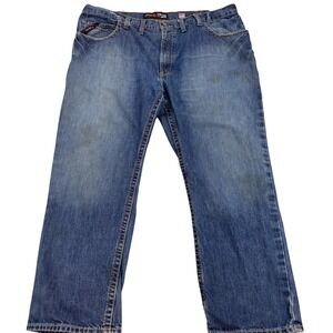Ariat FR M4 Jeans Mens 46x30 Blue Low Rise Bootcut Flame Resistant Work Denim